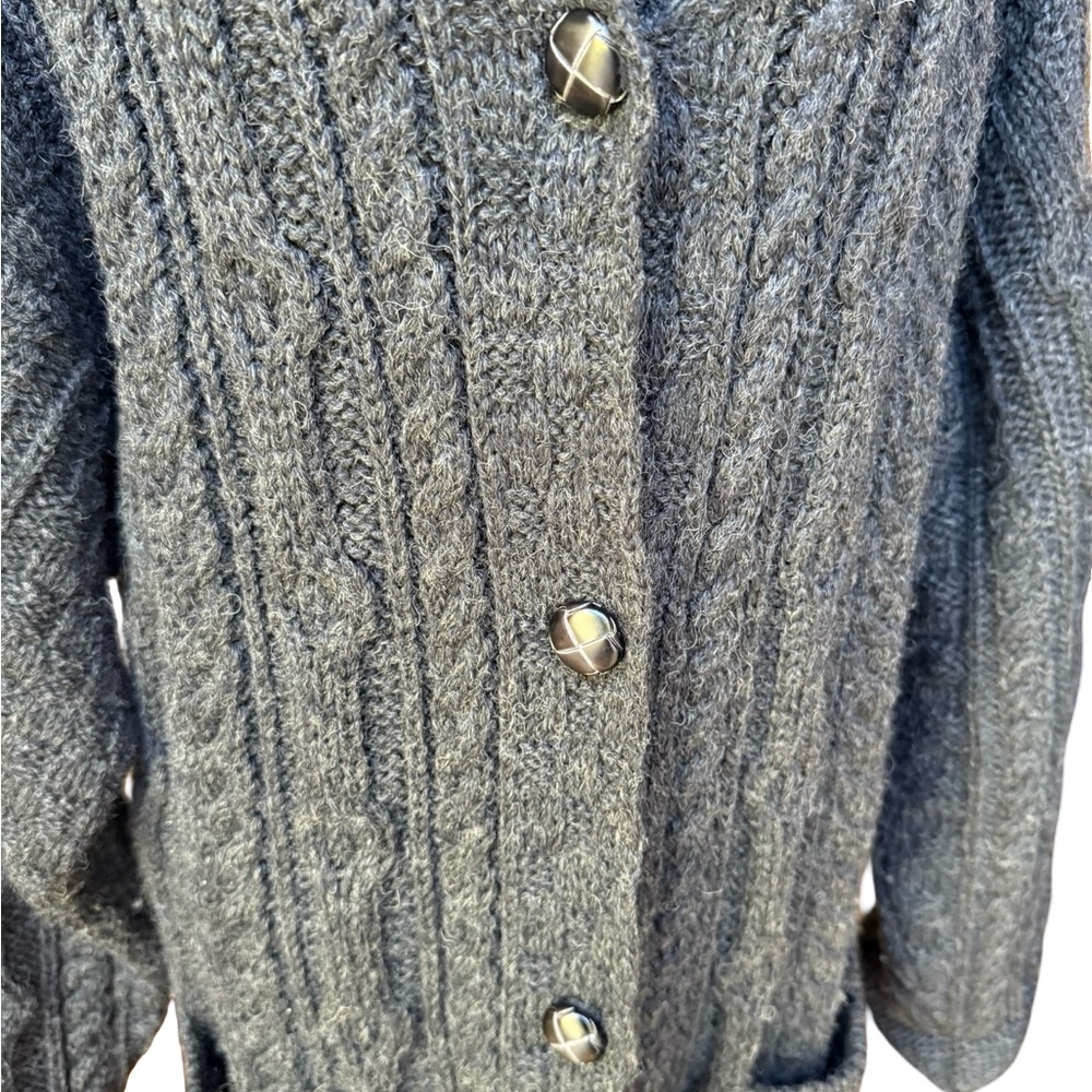 Inis Crafts Gray Wool Ankle Length Sweater Size Medium - Picture 5 of 7